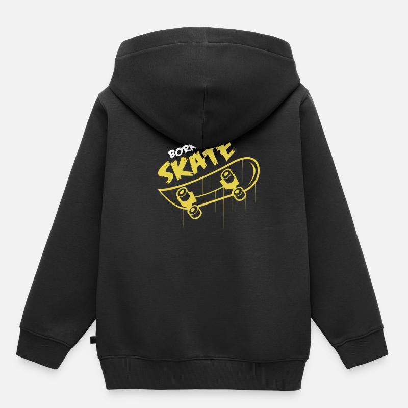 Skateboarder - Kinder Premium Organic Hoodie - Schwarz