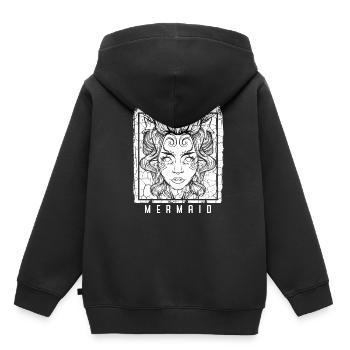 Meerjungfrauen - Kinder Premium Organic Hoodie - Schwarz - Hinten - AI Model Kid Male (0cm)