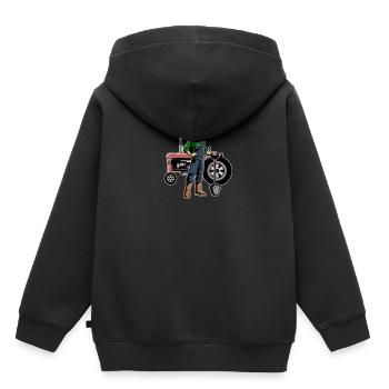 Agriculteur agriculteur - Sweat Premium à capuche enfant bio - noir - Dos - AI Model Kid Male (0cm)
