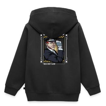 taxi - Sweat Premium à capuche enfant bio - noir - Dos - AI Model Kid Male (0cm)
