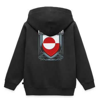 Groenland - Sweat Premium à capuche enfant bio - noir - Dos - AI Model Kid Male (0cm)