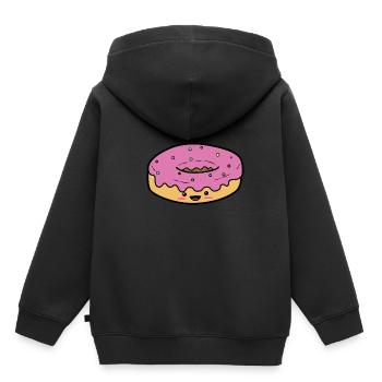 Donut - Kinder Premium Organic Hoodie - Schwarz - Hinten - AI Model Kid Male (0cm)