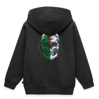 Algerien - Kinder Premium Organic Hoodie - Schwarz - Hinten - AI Model Kid Male (0cm)