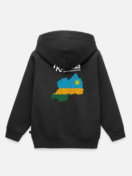 Ruanda - Kinder Premium Organic Hoodie - Schwarz
