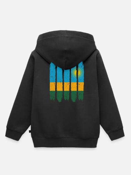 Ruanda - Kinder Premium Organic Hoodie - Schwarz