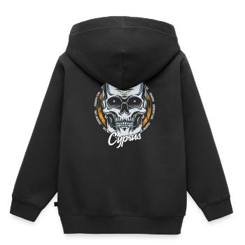Chypre - Sweat Premium à capuche enfant bio - noir - Dos - AI Model Kid Male (0cm)