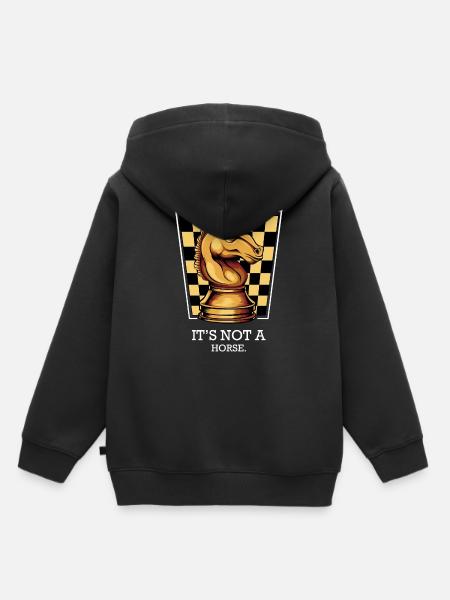 Schachspieler - Kinder Premium Organic Hoodie - Schwarz