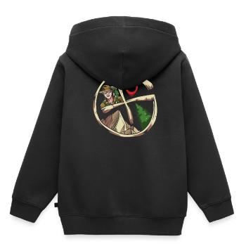 Geocaching - Sweat Premium à capuche enfant bio - noir - Dos - AI Model Kid Male (0cm)