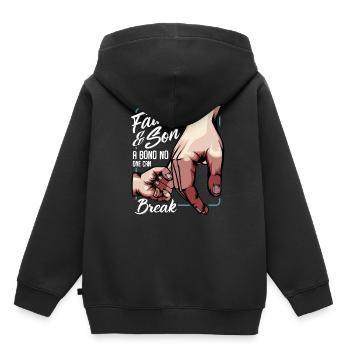 father and son - Kids Premium Organic Hoodie - black - Back - AI Model Kid Male (0cm)