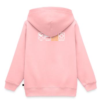 Gleitschirmfliegen - Kinder Premium Organic Hoodie - Rosa - Hinten - AI Model Kid Female (0cm)