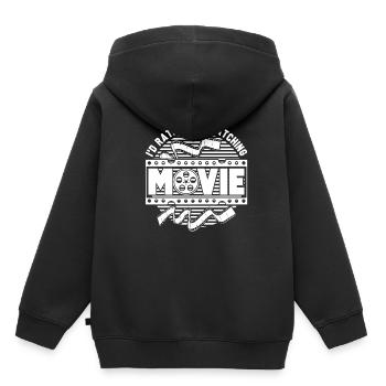 les amateurs de cinéma - Sweat Premium à capuche enfant bio - noir - Dos - AI Model Kid Male (0cm)