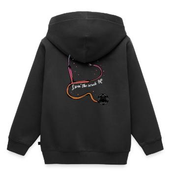 Stéthoscope cool stéthoscope cadeau cadeau - Sweat Premium à capuche enfant bio - noir - Dos - AI Model Kid Male (0cm)