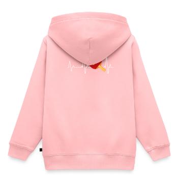 Tischtennis - Kinder Premium Organic Hoodie - Rosa - Hinten - AI Model Kid Female (0cm)