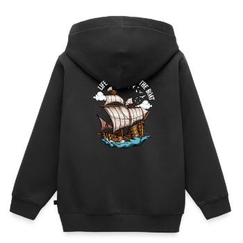 navigation à voile - Sweat Premium à capuche enfant bio - noir - Dos - AI Model Kid Male (0cm)
