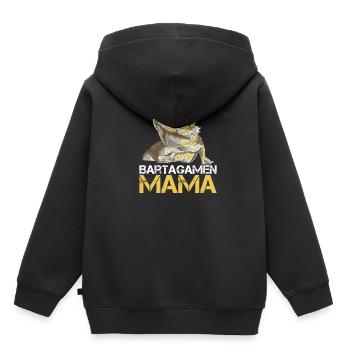 Bartagamen Mama Bartagam Frauen - Kinder Premium Organic Hoodie - Schwarz - Hinten - AI Model Kid Male (0cm)