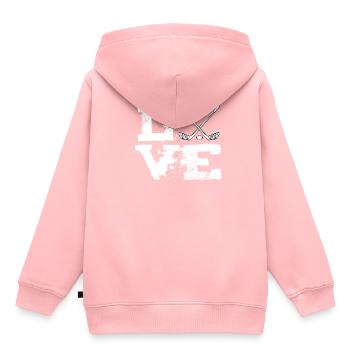 hockey - Sweat Premium à capuche enfant bio - rose - Dos - AI Model Kid Female (0cm)