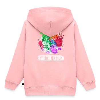 hockey - Sweat Premium à capuche enfant bio - rose - Dos - AI Model Kid Female (0cm)