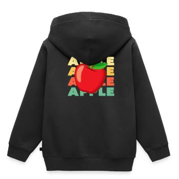 pomme - Sweat Premium à capuche enfant bio - noir - Dos - AI Model Kid Male (0cm)