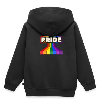Gay Pride - Sweat Premium à capuche enfant bio - noir - Dos - AI Model Kid Male (0cm)