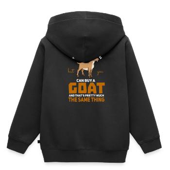 Chèvre capricorne Chèvre chèvre chèvre de chèvre de maison - Sweat Premium à capuche enfant bio - noir - Dos - AI Model Kid Male (0cm)