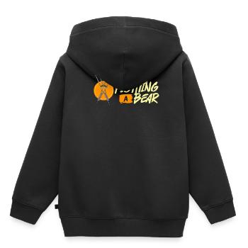 Jambe cassée os cassé fracture de la jambe cassée - Sweat Premium à capuche enfant bio - noir - Dos - AI Model Kid Male (0cm)