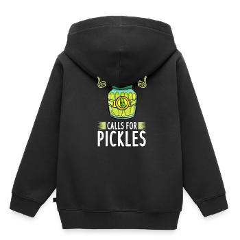 Vinegar cucumber cucumber cucumber Dill Cornichons cucumber - Kids Premium Organic Hoodie - black - Back - AI Model Kid Male (0cm)