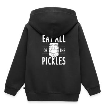 Vinegar cucumber cucumber cucumber Dill Cornichons cucumber - Kids Premium Organic Hoodie - black - Back - AI Model Kid Male (0cm)