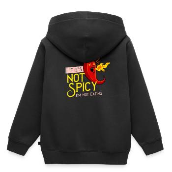 Piment piquant Jalapeno Habanero Poivre - Sweat Premium à capuche enfant bio - noir - Dos - AI Model Kid Male (0cm)
