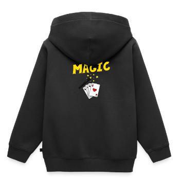 Magie magique Magie Magique Magie - Sweat Premium à capuche enfant bio - noir - Dos - AI Model Kid Male (0cm)