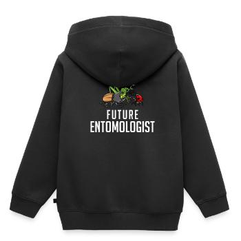 Insekt Entomologie Entomologe Lustig Süße - Kinder Premium Organic Hoodie - Schwarz - Hinten - AI Model Kid Male (0cm)