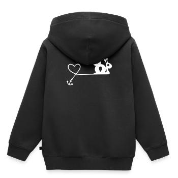 schnecke maritim herz anker3 - Kinder Premium Organic Hoodie - Schwarz - Hinten - AI Model Kid Male (0cm)