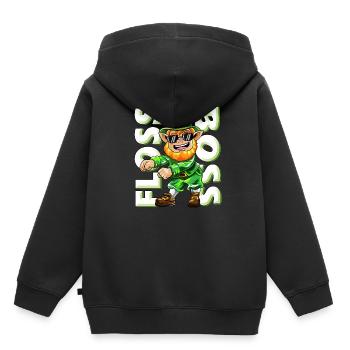 Float Boss Goblin Dancing St Patricks Day Gift - Sweat Premium à capuche enfant bio - noir - Dos - AI Model Kid Male (0cm)
