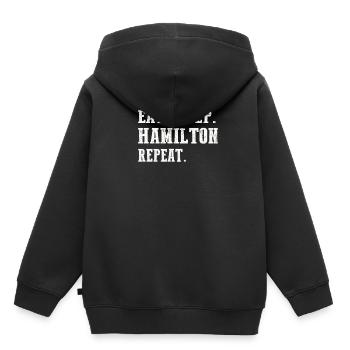 eat sleep Hamilton repeat USA Patriot Geschenk - Kinder Premium Organic Hoodie - Schwarz - Hinten - AI Model Kid Male (0cm)