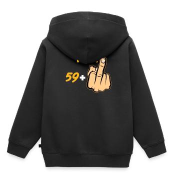 60. Geburtstag - Kinder Premium Organic Hoodie - Schwarz - Hinten - AI Model Kid Male (0cm)