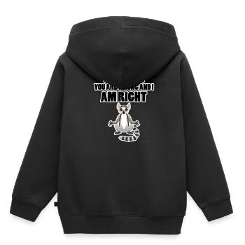 Lémur intelligent - Sweat Premium à capuche enfant bio - noir - Dos - AI Model Kid Male (0cm)