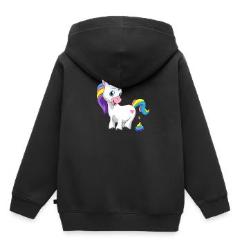 Unicorn rainbow shit unicorn shit gift - Kids Premium Organic Hoodie - black - Back - AI Model Kid Male (0cm)
