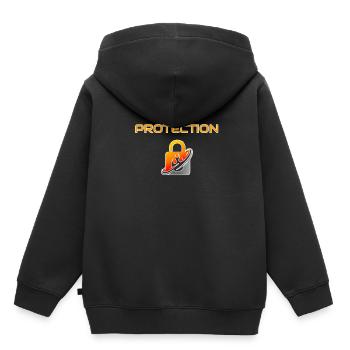 Protection des données - Sweat Premium à capuche enfant bio - noir - Dos - AI Model Kid Male (0cm)