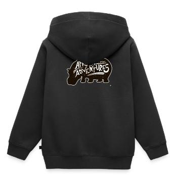 Afrika Abenteuer - Kinder Premium Organic Hoodie - Schwarz - Hinten - AI Model Kid Male (0cm)