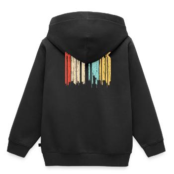 New York - Kinder Premium Organic Hoodie - Schwarz - Hinten - AI Model Kid Male (0cm)