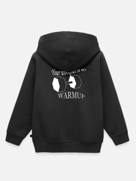 Workout Warmup - Kinder Premium Organic Hoodie - Schwarz