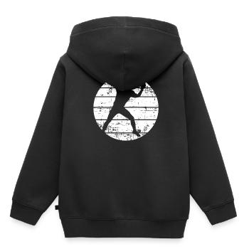 Football - Kinder Premium Organic Hoodie - Schwarz - Hinten - AI Model Kid Male (0cm)