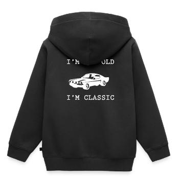 Classic Car - Kids Premium Organic Hoodie - black - Back - AI Model Kid Male (0cm)