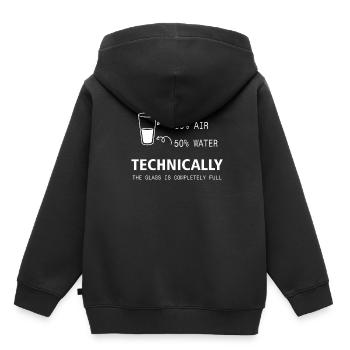 Nerdy Glas Drôle - Sweat Premium à capuche enfant bio - noir - Dos - AI Model Kid Male (0cm)