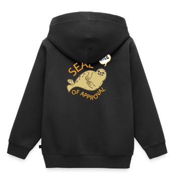 Sceau d’essai - Sweat Premium à capuche enfant bio - noir - Dos - AI Model Kid Male (0cm)