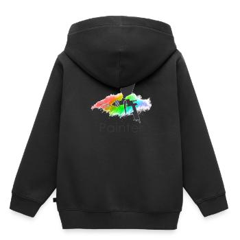 Lackieren - Kinder Premium Organic Hoodie - Schwarz - Hinten - AI Model Kid Male (0cm)