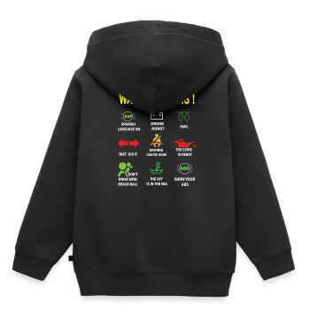 Indicator lights car - Kids Premium Organic Hoodie - black - Back - AI Model Kid Male (0cm)