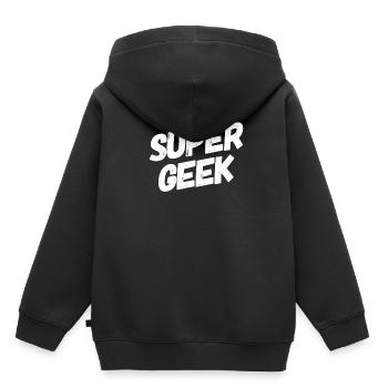 Geek - Kinder Premium Organic Hoodie - Schwarz - Hinten - AI Model Kid Male (0cm)