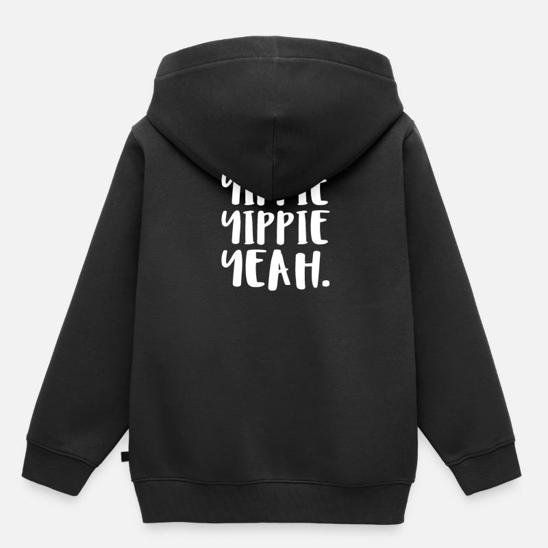 Yippie Yippie Ouais. - Sweat Premium à capuche enfant bio - noir