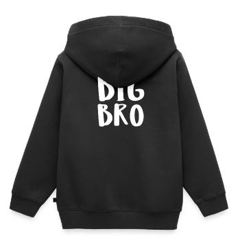 Big Bro - Kinder Premium Organic Hoodie - Schwarz - Hinten - AI Model Kid Male (0cm)
