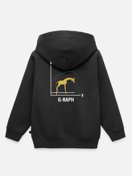 Giraffen Graph - Kinder Premium Organic Hoodie - Schwarz